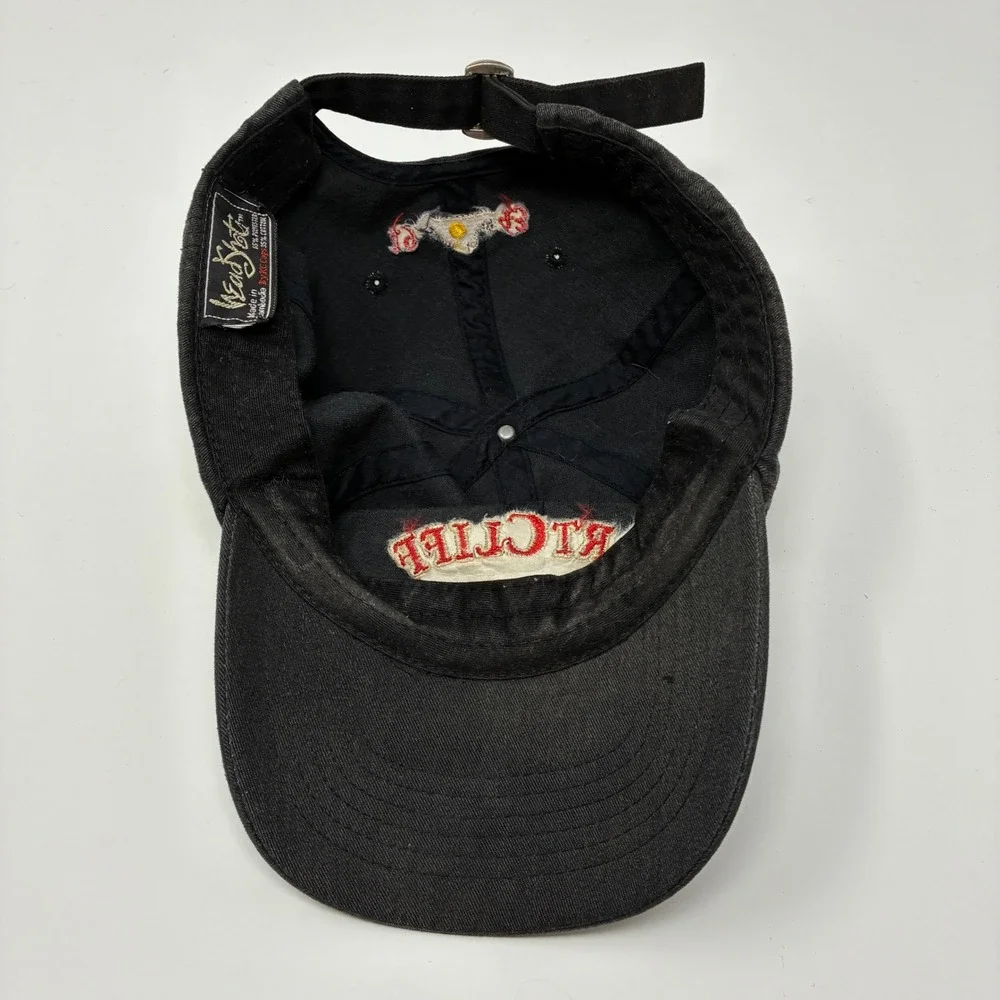 Artcliff Diner Martha's Vineyard Hat Cap Washed Black Embroidered 1943 Fried Egg